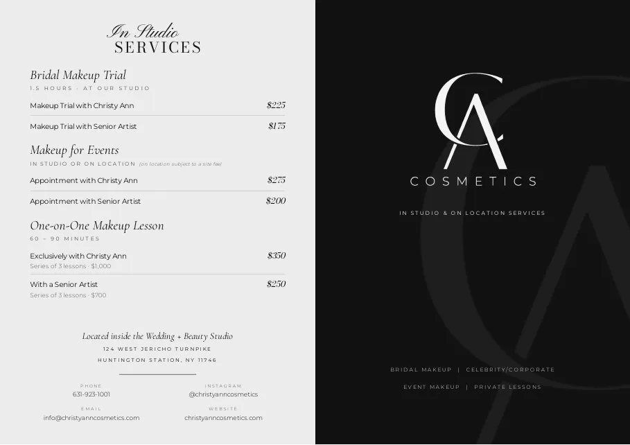 The redesigned Christy Ann Cosmetics booklet