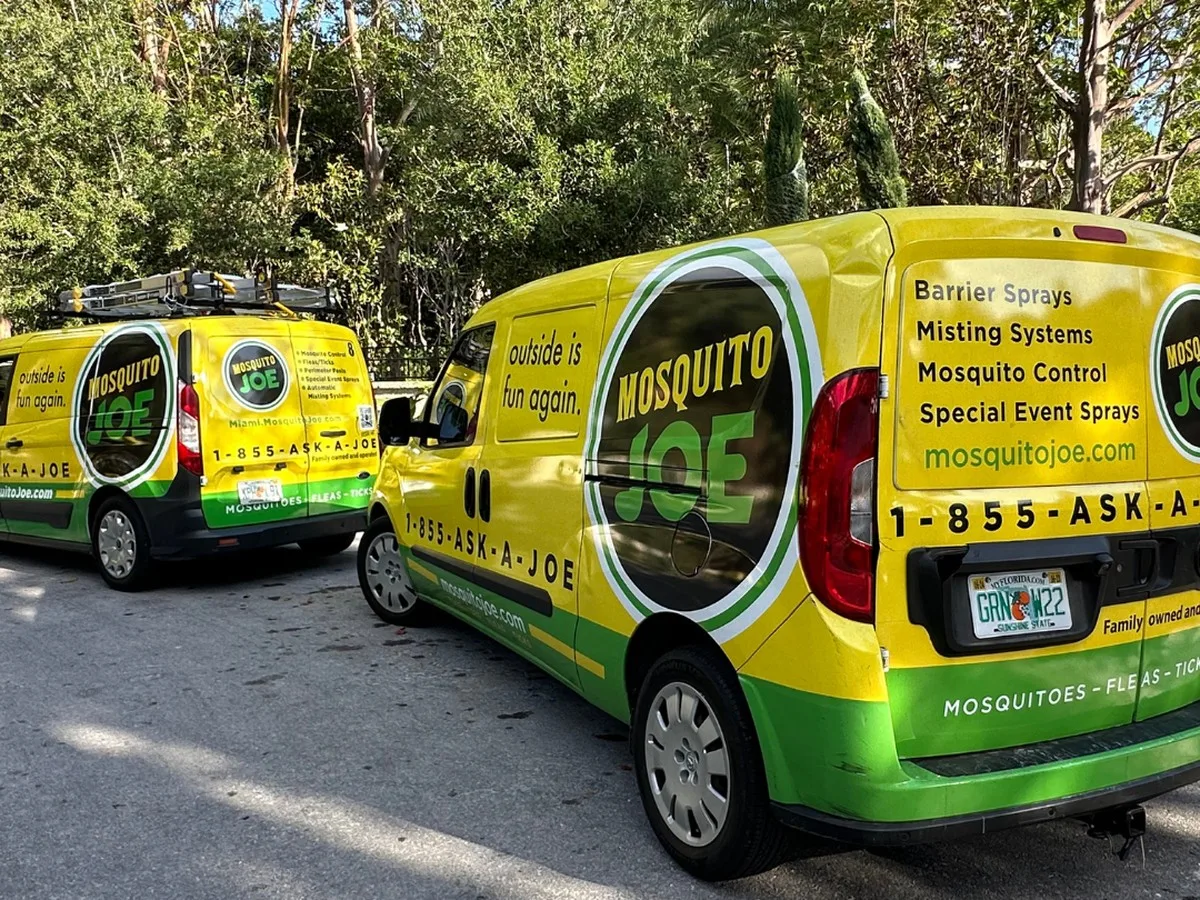 Branded Mosquito Joe of Miami service vans