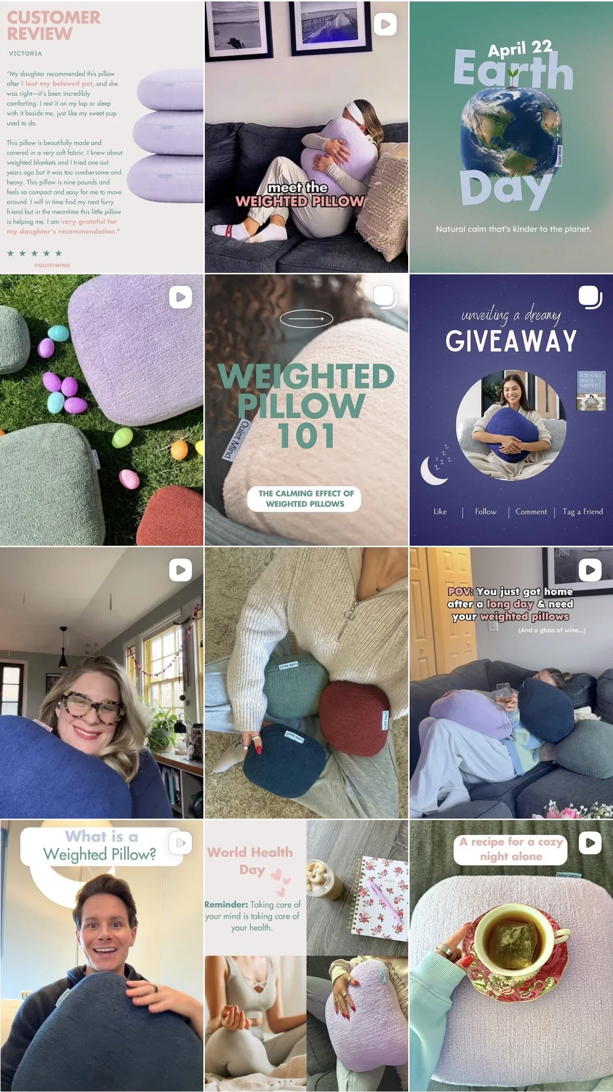 More of the original Quiet Mind Instagram grid